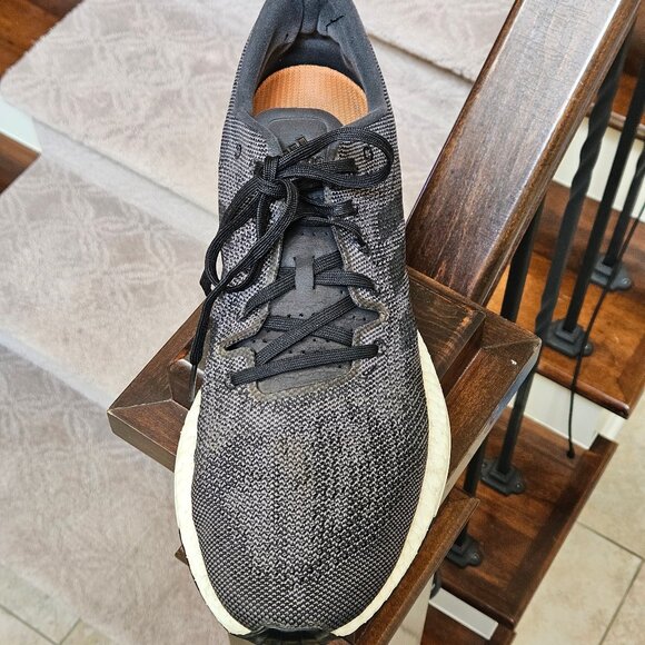 Adidas Men's PureBoost Knit Running Shoes, Gray, Sz 13 - Picture 10 of 16